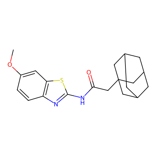 2-((3r,5r,7r)-adamantan-1-yl)-N-(6-methoxybenzo[d]thiazol-2-yl)acetamide structure
