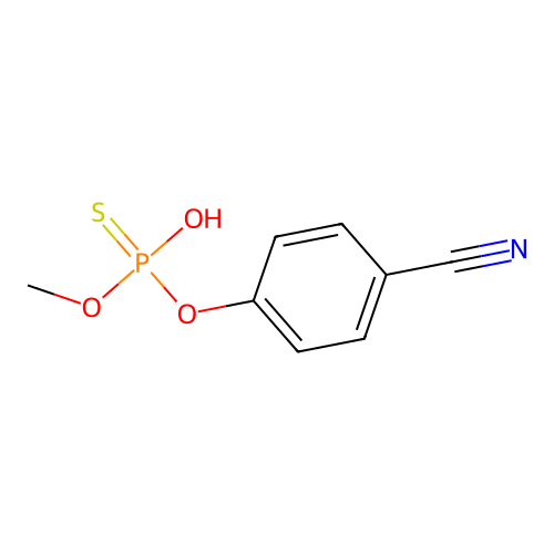 Phosphorothioic acid, O-(4-cyanophenyl) O-methyl ester structure