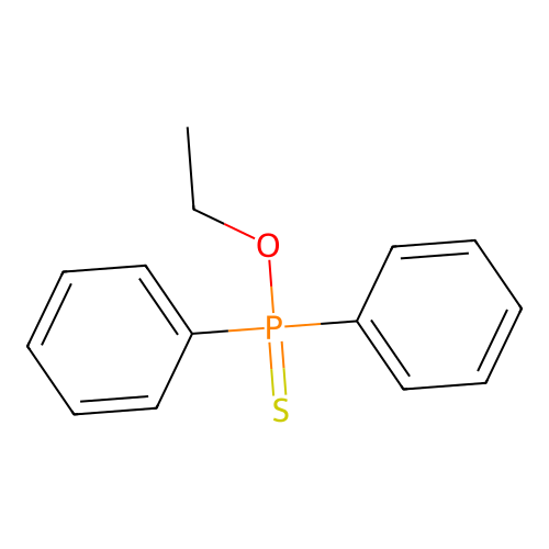 Phosphinothioic acid, diphenyl-, O-ethyl ester structure