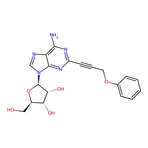 2-(3-Phenoxy-1-propynyl)-Adenosine structure