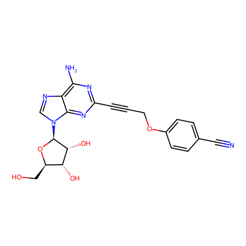 2-[3-(4-Cyanophenoxy)-1-propynyl]-Adenosine structure