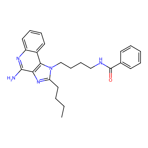 N1-[4-(4-amino-2-butyl-1H-imidazo[4,5-c]quinolin-1-yl)butyl]benzamide structure