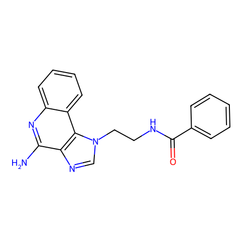 N1-[2-(4-amino-1H-imidazo[4,5-c]quinolin-1-yl)ethyl]benzamide structure