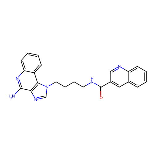 N3-[4-(4-amino-1H-imidazo[4,5-c]quinolin-1-yl)butyl]-3-quinolinecarboxamide structure