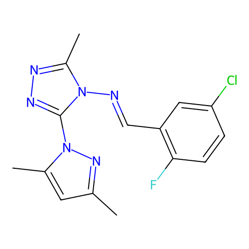 C15H14ClFN6 structure