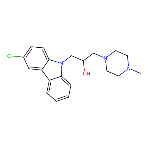 1-(3-Chlorocarbazol-9-yl)-3-(4-methylpiperazinyl)propan-2-ol structure