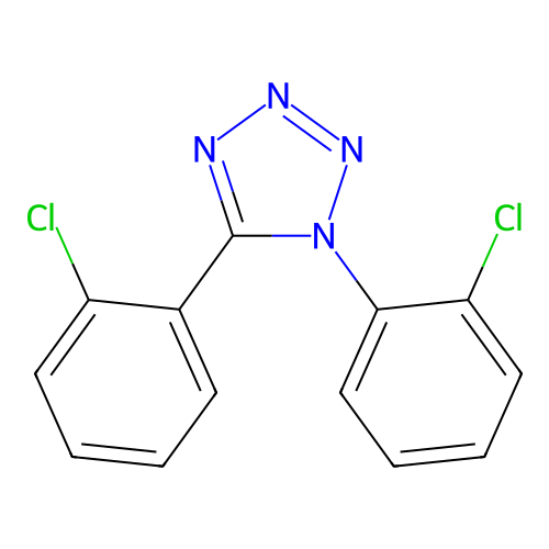 1,5-bis(2-chlorophenyl)-1H-tetrazole structure