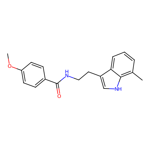 4-methoxy-N-[2-(7-methyl-1H-indol-3-yl)ethyl]benzamide structure