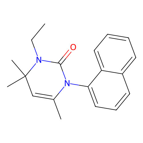 3-Ethyl-4,4,6-trimethyl-1-naphthalen-1-yl-3,4-dihydro-1H-pyrimidin-2-one structure