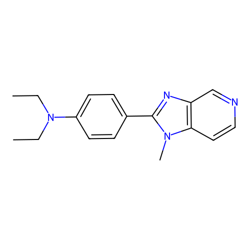 N,N-diethyl-4-(1-methyl-1H-imidazo[4,5-c]pyridin-2-yl)aniline structure