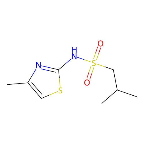 2-methyl-N-(4-methyl-1,3-thiazol-2-yl)propane-1-sulfonamide structure