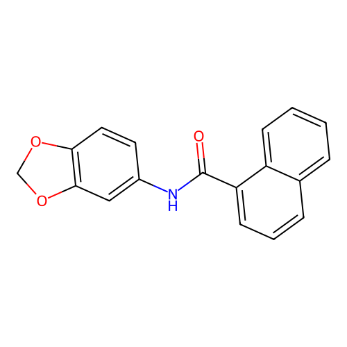 N-(1,3-benzodioxol-5-yl)naphthalene-1-carboxamide structure