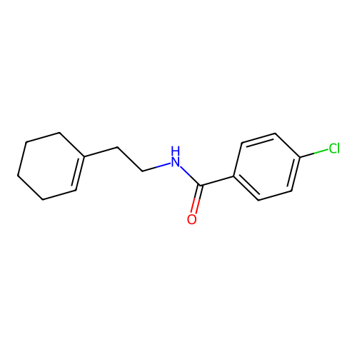 4-chloro-N-[2-(1-cyclohexen-1-yl)ethyl]benzamide structure