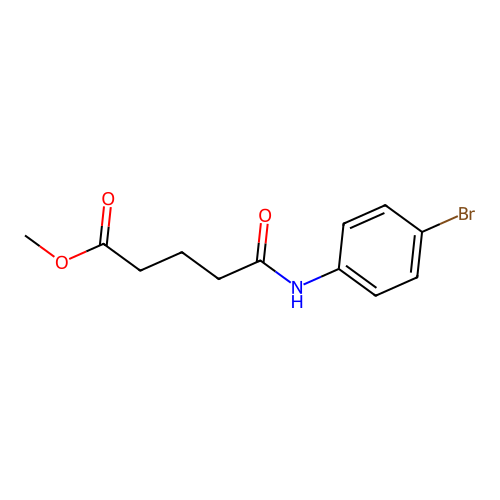 Methyl 5-(4-bromoanilino)-5-oxopentanoate structure