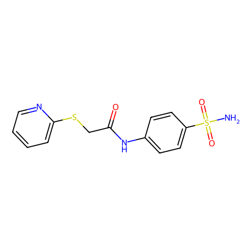 2-(pyridin-2-ylsulfanyl)-N-(4-sulfamoylphenyl)acetamide structure