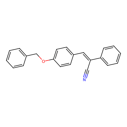 2-Phenyl-3-(4-phenylmethoxyphenyl)prop-2-enenitrile structure