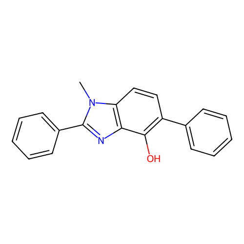 1-Methyl-2,5-diphenylbenzimidazol-4-ol structure