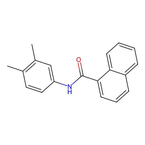 N-(3,4-dimethylphenyl)naphthalene-1-carboxamide structure