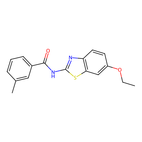 N-(6-ethoxy-1,3-benzothiazol-2-yl)-3-methylbenzamide structure