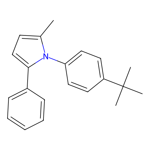 1-(4-tert-butylphenyl)-2-methyl-5-phenyl-1H-pyrrole structure