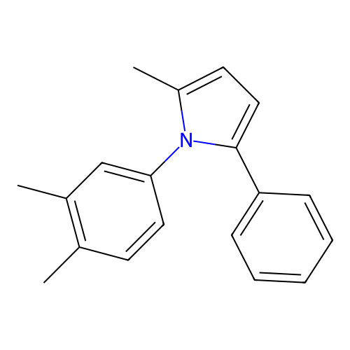 1-(3,4-dimethylphenyl)-2-methyl-5-phenyl-1H-pyrrole structure