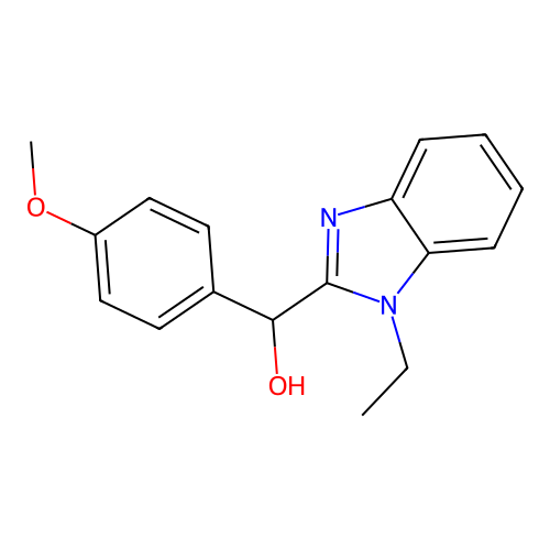(1-ethyl-1H-benzimidazol-2-yl)(4-methoxyphenyl)methanol structure