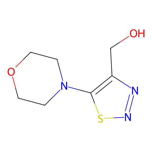 [5-(Morpholin-4-yl)-1,2,3-thiadiazol-4-yl]methanol structure
