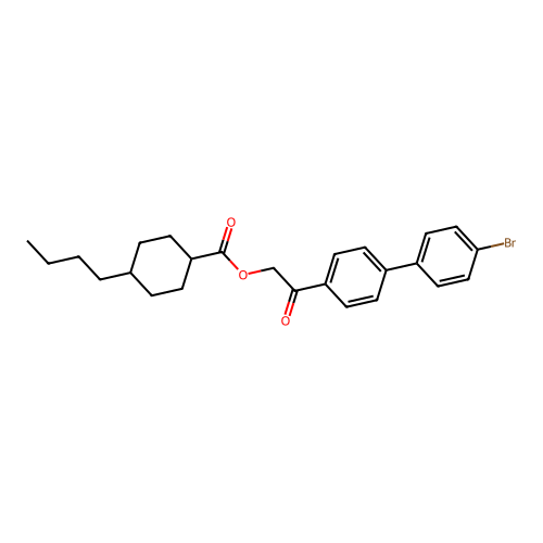 2-(4'-Bromobiphenyl-4-yl)-2-oxoethyl 4-butylcyclohexanecarboxylate structure