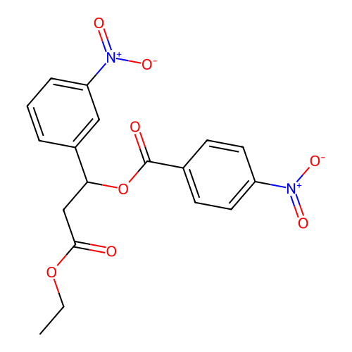 3-Ethoxy-1-(3-nitrophenyl)-3-oxopropyl 4-nitrobenzoate structure