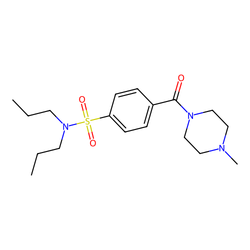 4-(4-methylpiperazine-1-carbonyl)-N,N-dipropylbenzenesulfonamide structure