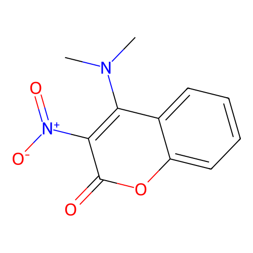 4-(dimethylamino)-3-nitro-2H-chromen-2-one structure