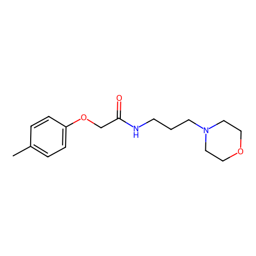 2-(4-methylphenoxy)-N-[3-(morpholin-4-yl)propyl]acetamide structure