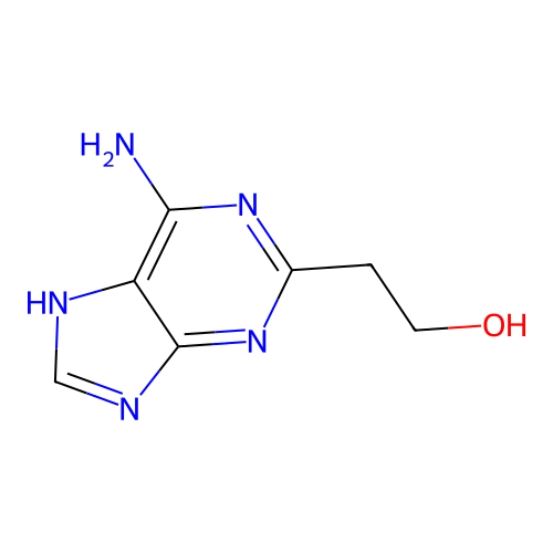 2-(6-amino-9H-purin-2-yl)ethanol structure
