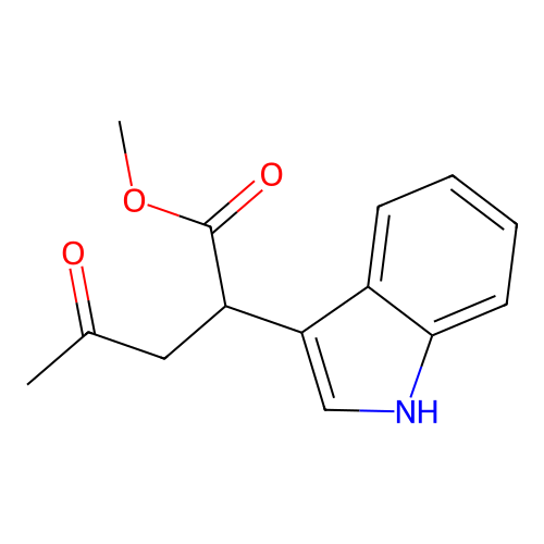 methyl 2-(1H-indol-3-yl)-4-oxopentanoate structure
