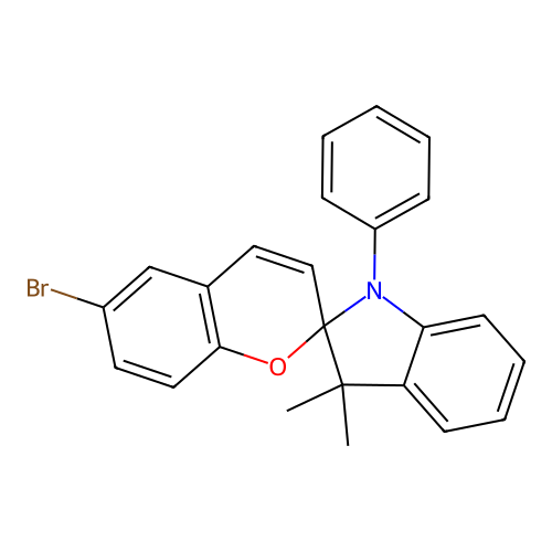 6-Bromo-3',3'-dimethyl-1'-phenylspiro[chromene-2,2'-indoline] structure