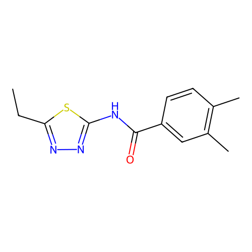 N-(5-ethyl-1,3,4-thiadiazol-2-yl)-3,4-dimethylbenzamide structure