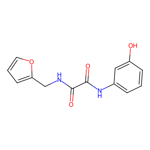 N-(furan-2-ylmethyl)-N'-(3-hydroxyphenyl)ethanediamide structure