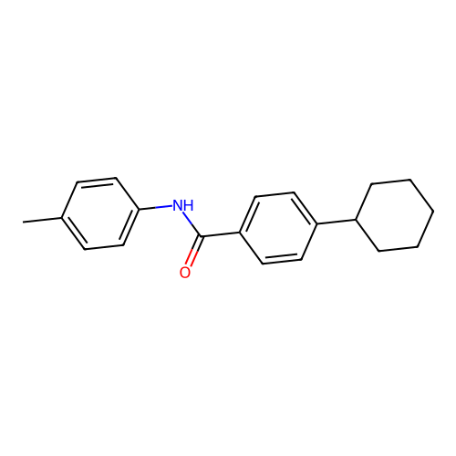 4-cyclohexyl-N-(4-methylphenyl)benzamide structure