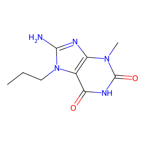 8-Amino-3-methyl-7-propylpurine-2,6-dione structure