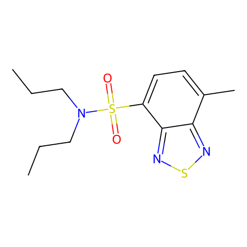 7-methyl-N,N-dipropyl-2,1,3-benzothiadiazole-4-sulfonamide structure