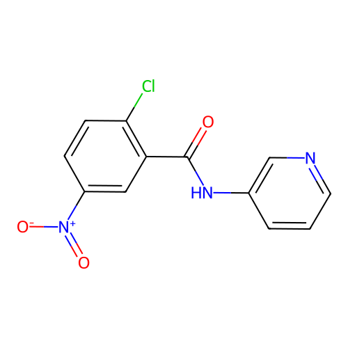 2-氯-5-硝基-N-吡啶-3-基苯甲酰胺 structure