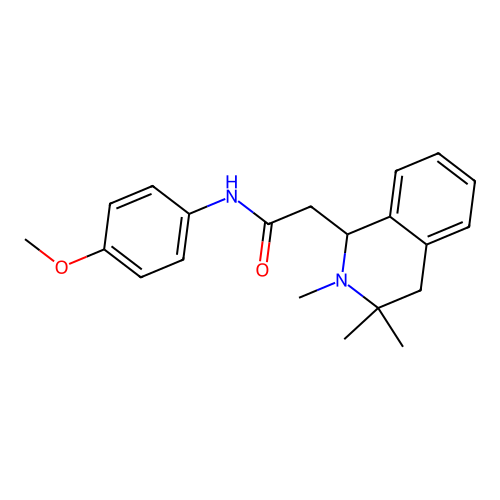 N-(4-methoxyphenyl)-2-(2,3,3-trimethyl-1,2,3,4-tetrahydroisoquinolin-1-yl)acetamide structure