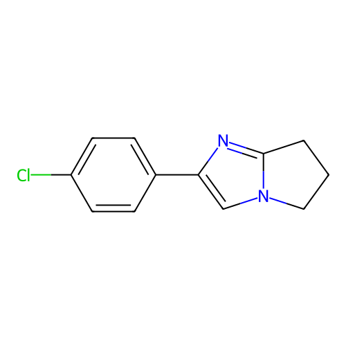 2-(4-chlorophenyl)-6,7-dihydro-5H-pyrrolo[1,2-a]imidazole structure