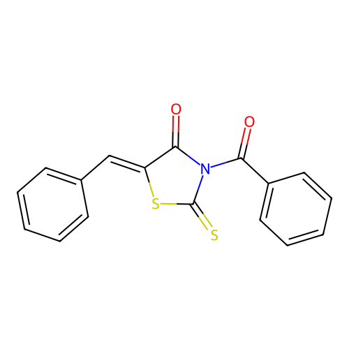 3-Benzoyl-5-benzylidene-2-sulfanylidene-1,3-thiazolidin-4-one structure