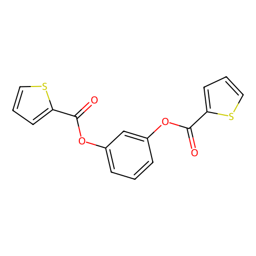 3-[(2-Thienylcarbonyl)oxy]phenyl 2-thiophenecarboxylate structure