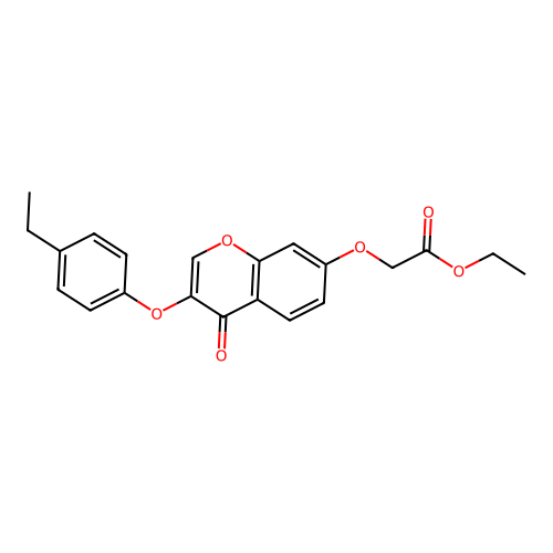 ethyl {[3-(4-ethylphenoxy)-4-oxo-4H-chromen-7-yl]oxy}acetate structure