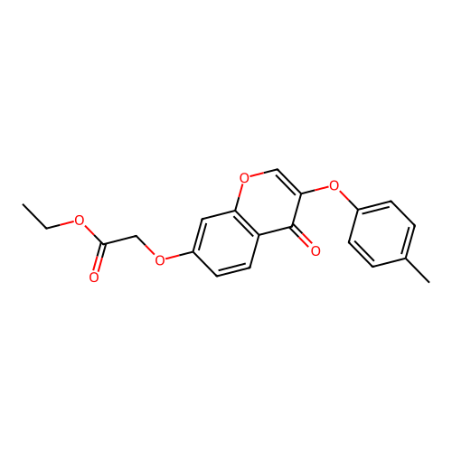 ethyl {[3-(4-methylphenoxy)-4-oxo-4H-chromen-7-yl]oxy}acetate structure