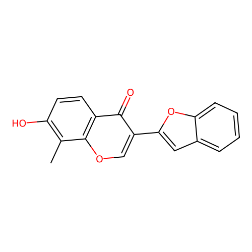 3-(1-Benzofuran-2-yl)-7-hydroxy-8-methylchromen-4-one structure