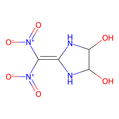 2-(Dinitromethylidene)imidazolidine-4,5-diol structure