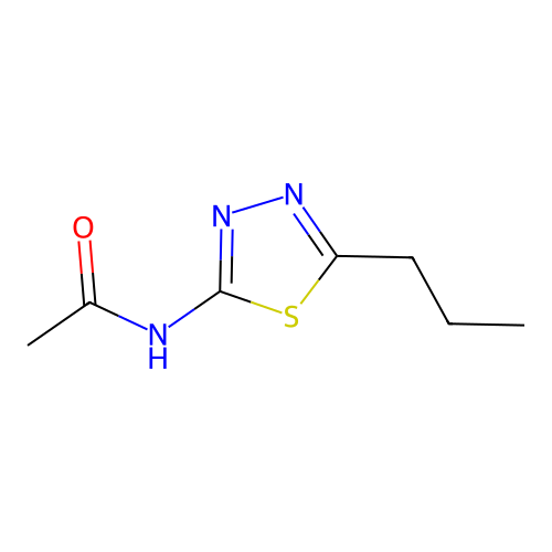 N-(5-propyl-1,3,4-thiadiazol-2-yl)acetamide structure